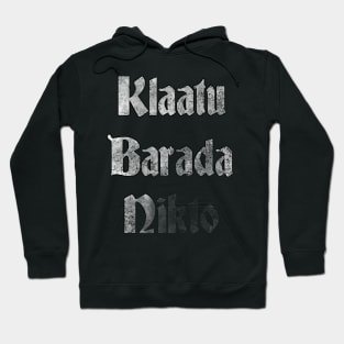 Klaatu Barada Necktie (white) Hoodie